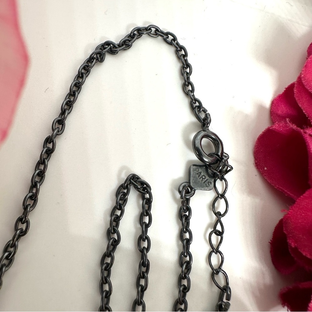 VINTAGE⚜️Made In Paris Crystal Chain Necklace - Picture 4 of 8